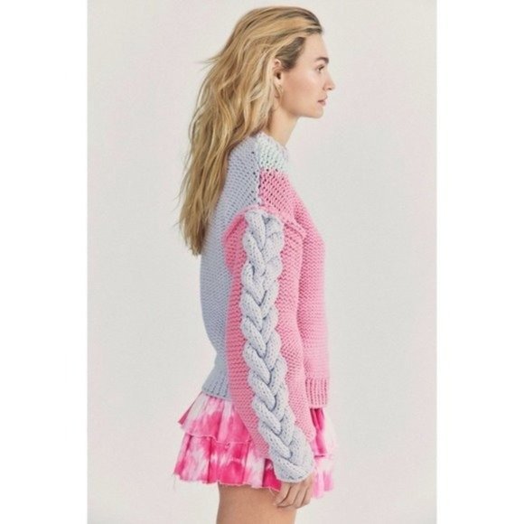 NWT Loveshackfancy Isaiah Pullover Sweater Small NEW Chunky Cable Knit Oversized - Picture 8 of 11